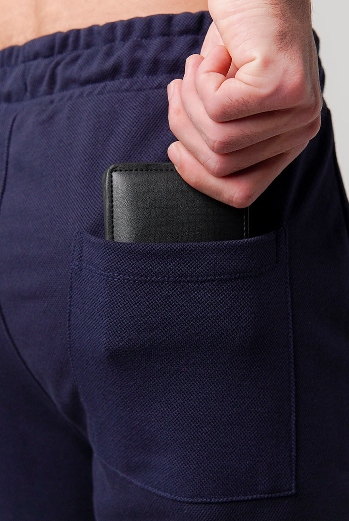 Pintex Jogger Pants - Navy Blue - Mendeez