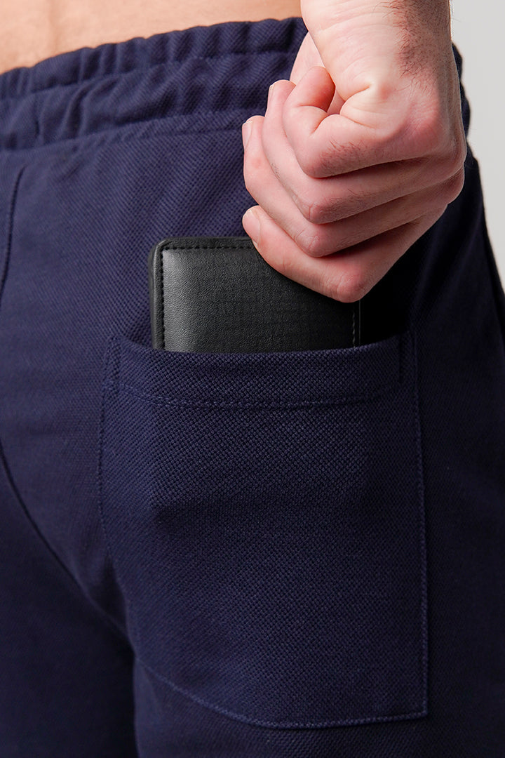 Pintex Jogger Pants - Navy Blue - Mendeez