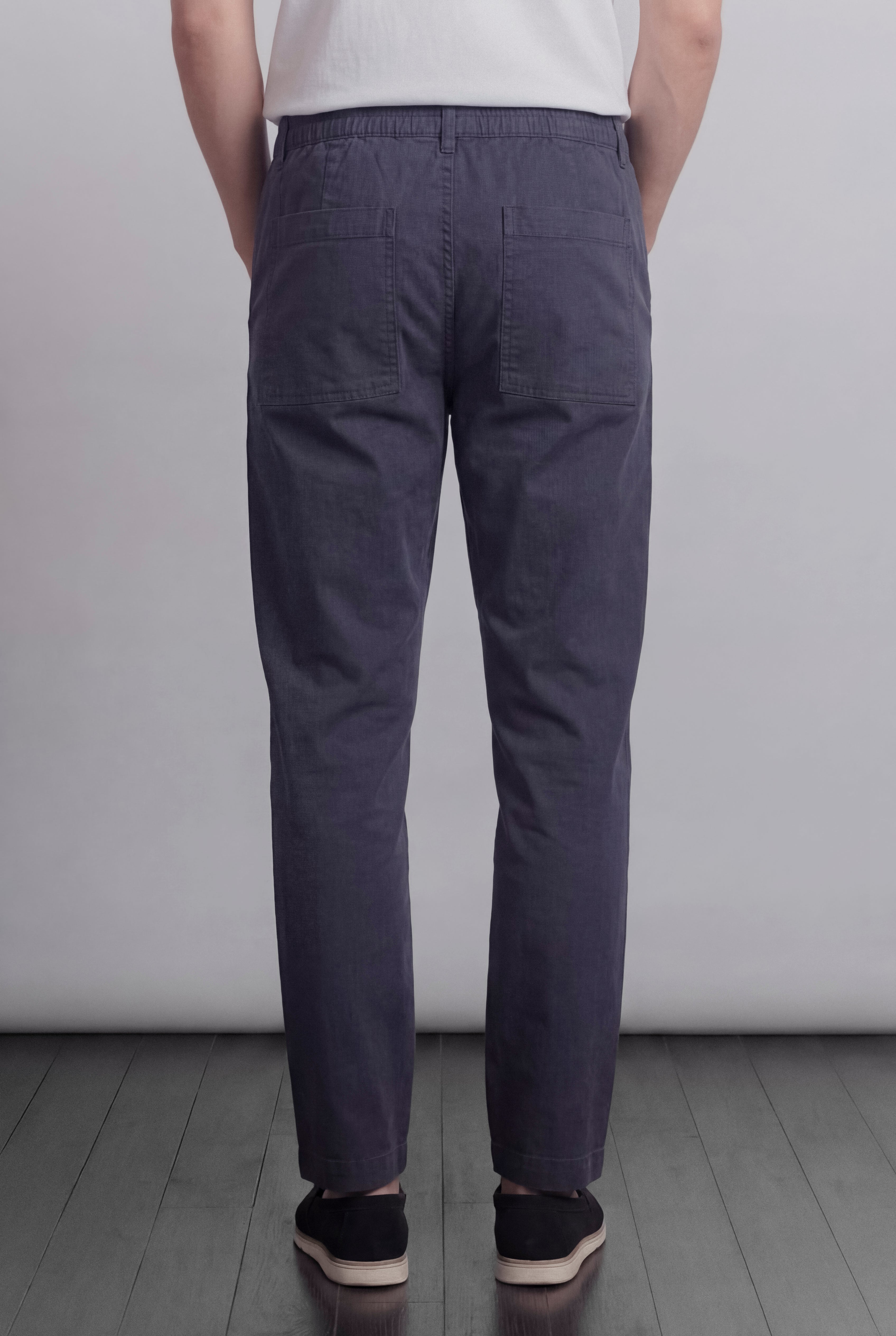 Classic Straight Pants - Navy Blue - Mendeez
