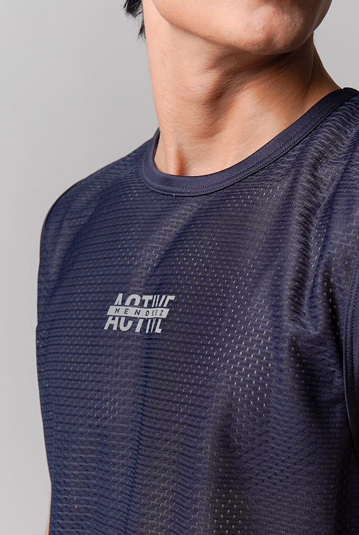 Mesh Tank Top - Navy Blue - Mendeez