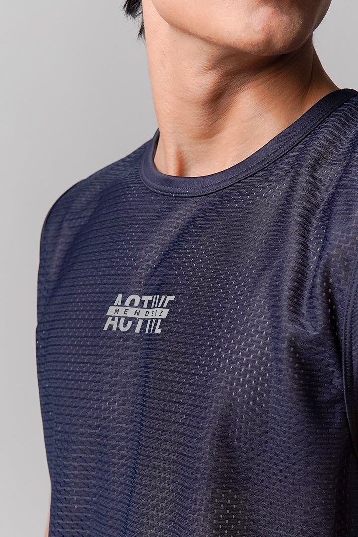 Mesh Tank Top - Navy Blue - Mendeez