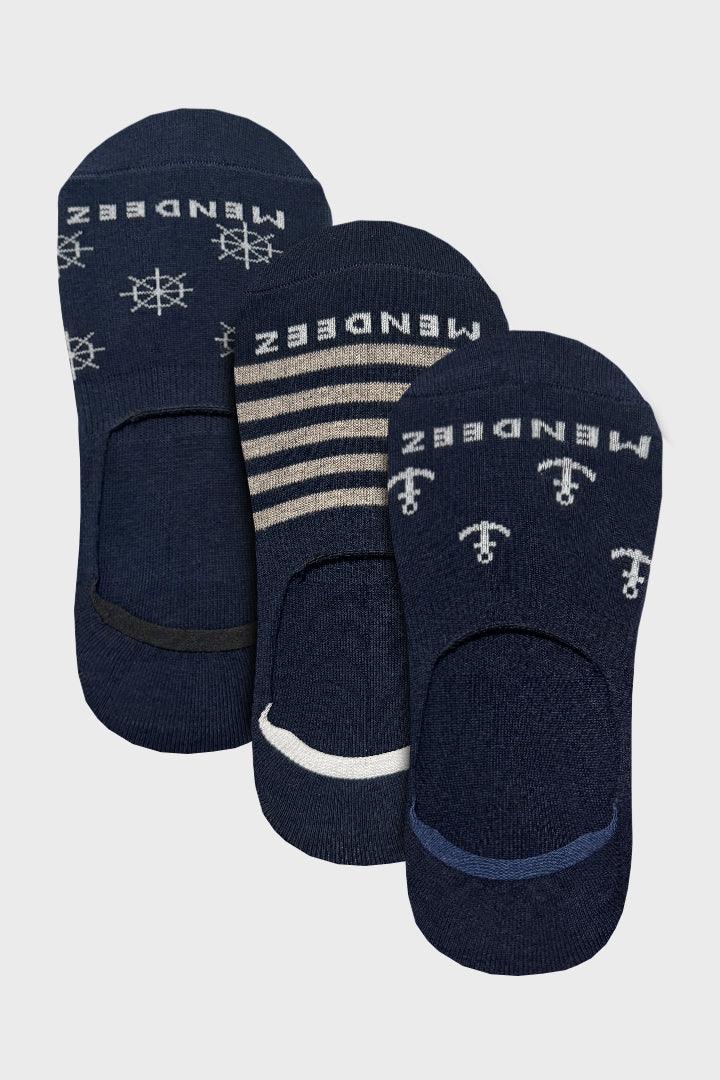 Spun Anchor No Show Socks - 3 Pack - Mendeez PK