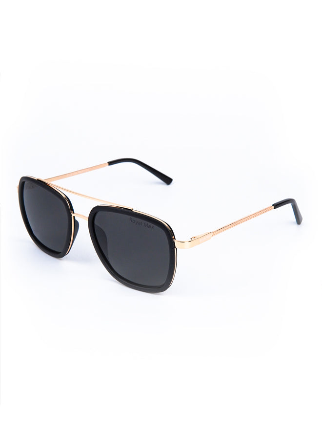 Double Bridge Square Sunglasses Black - Mendeez