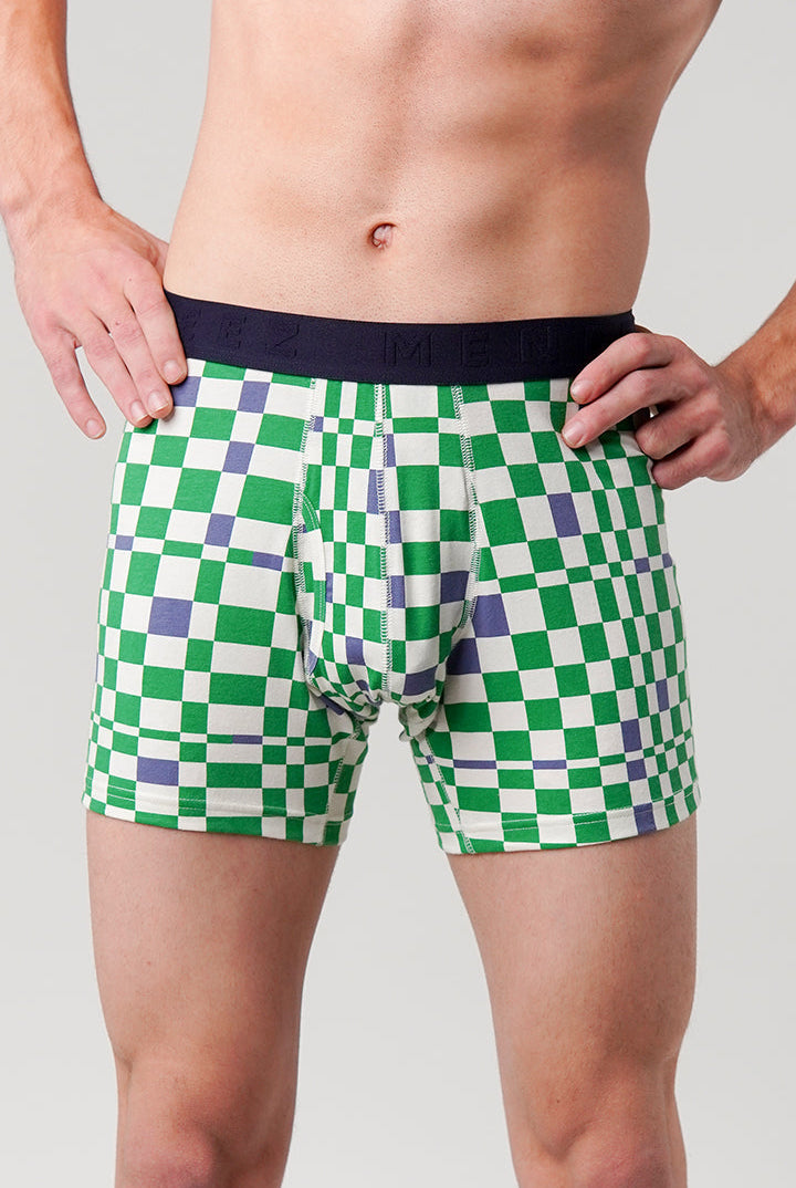Checkered Ball Pouch Boxer - Multicolor - Mendeez