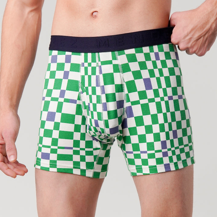 Checkered Ball Pouch Boxer - Multicolor - Mendeez
