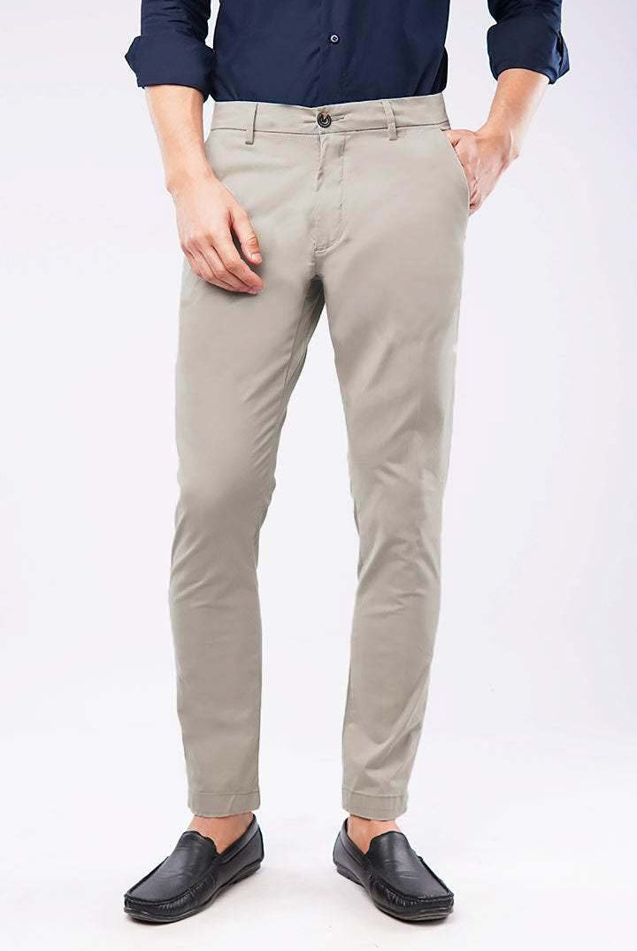 Slim Fit Chinos - Classic White - Mendeez