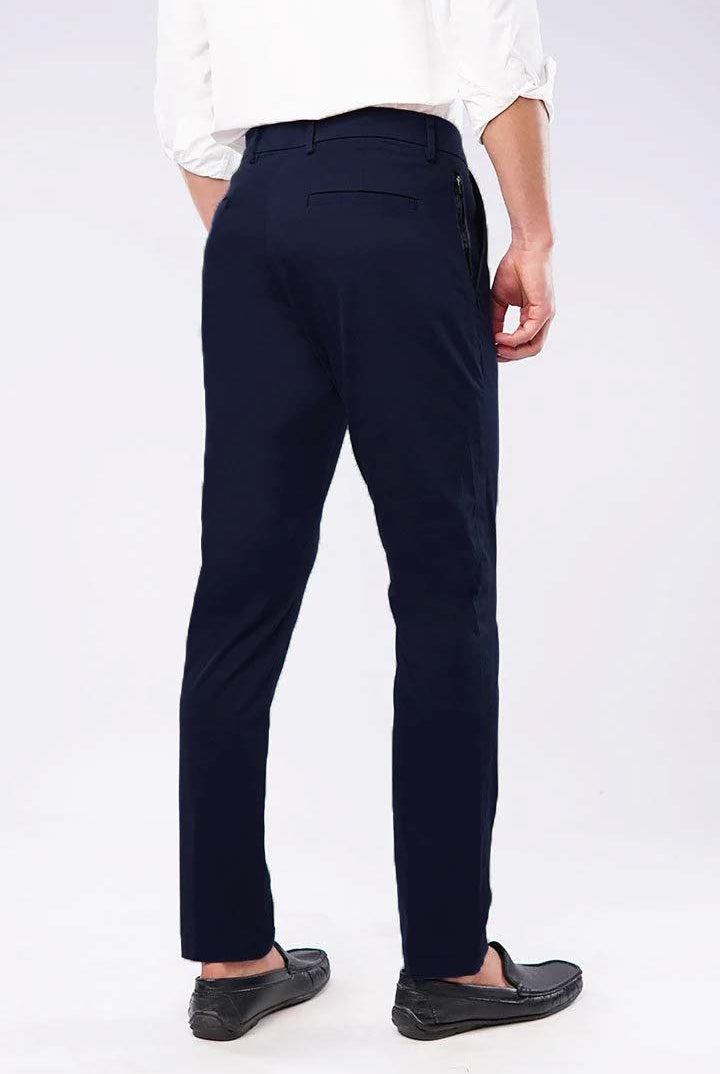 Slim Fit Chinos - Navy - Mendeez