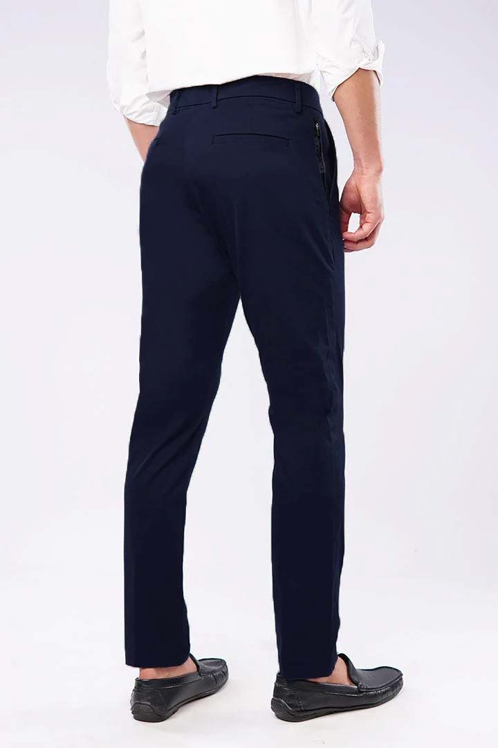 Slim Fit Chinos - Navy - Mendeez