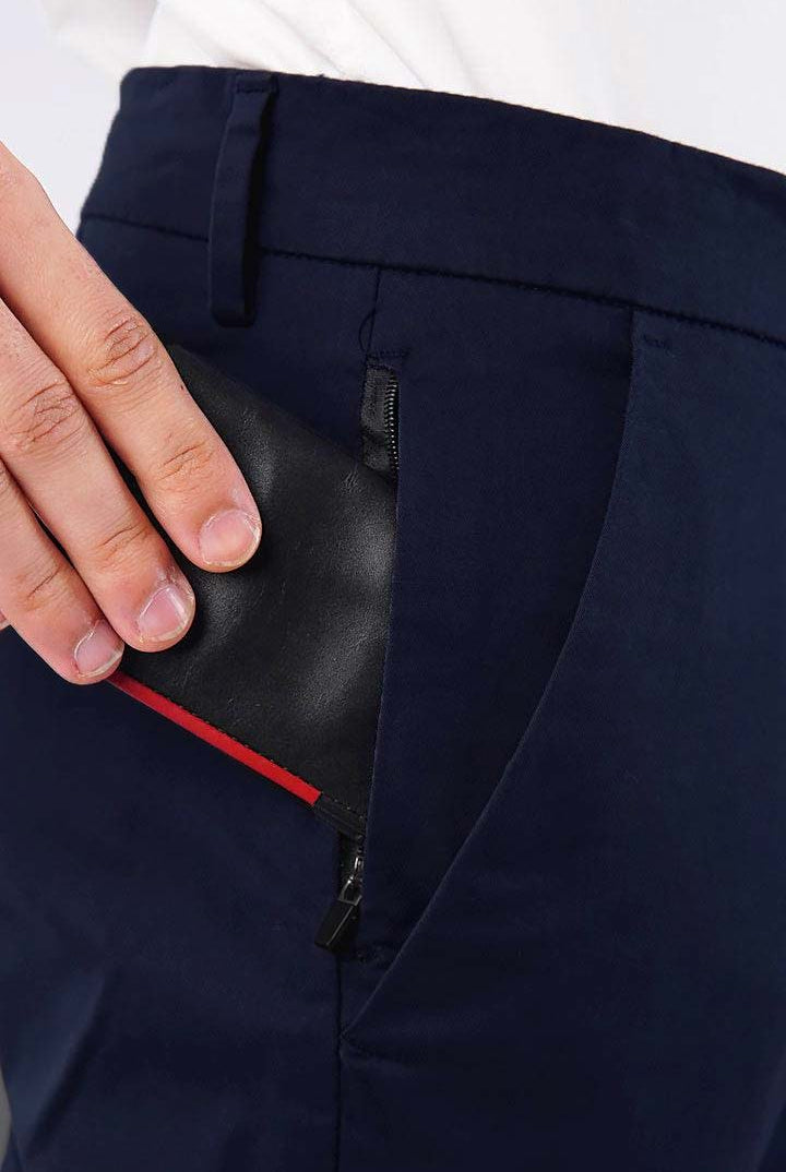 Slim Fit Chinos - Navy - Mendeez