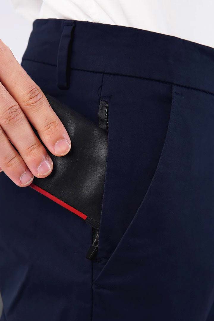 Slim Fit Chinos - Navy - Mendeez