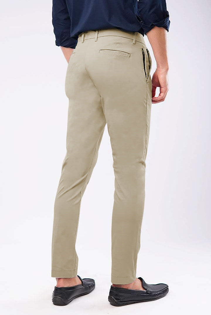 Slim Fit Chinos - Sand - Mendeez