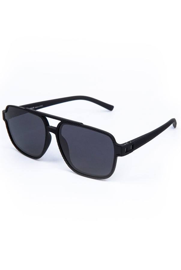 Aviator Square Sunglasses Black - Mendeez