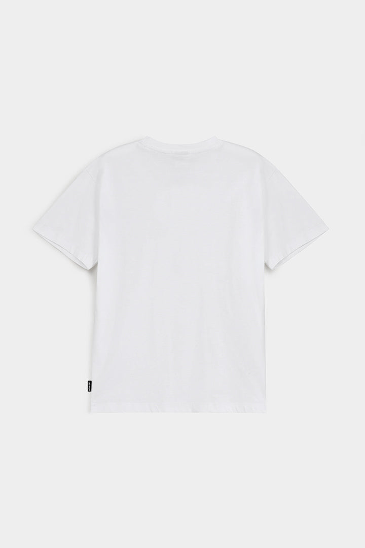 Printed Graphic Tee - White - Mendeez