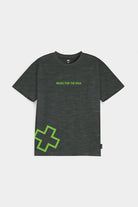 Printed Graphic Tee - Charcoal Grey - Mendeez