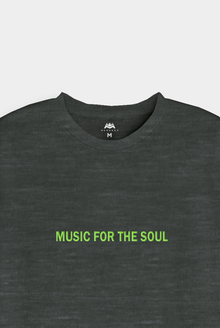Printed Graphic Tee - Charcoal Grey - Mendeez