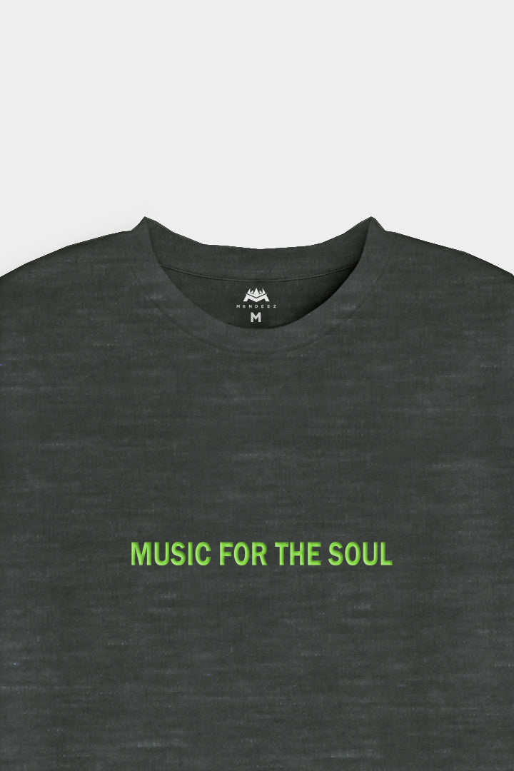 Printed Graphic Tee - Charcoal Grey - Mendeez