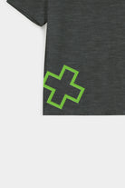 Printed Graphic Tee - Charcoal Grey - Mendeez