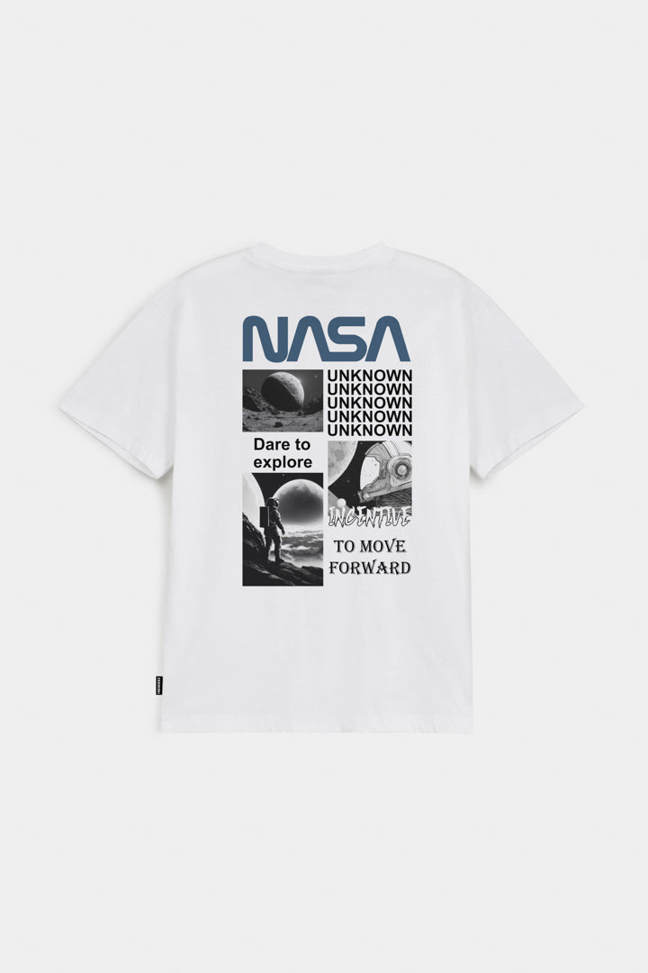 Printed Graphic Tee - White - Mendeez
