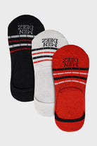 Striped No Show Socks - Pack of 3 - Mendeez
