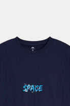 Printed Graphic Tee - Navy Blue - Mendeez
