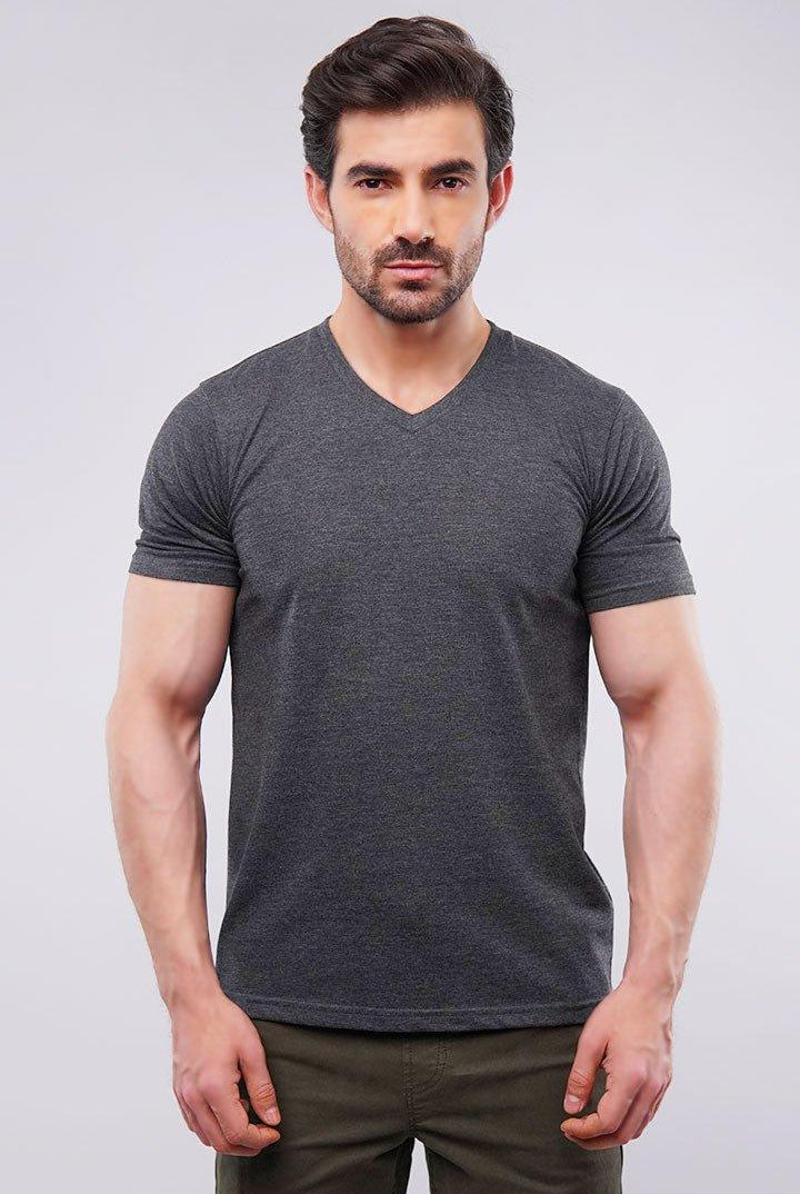 Basic V-Neck - Charcoal - Mendeez PK