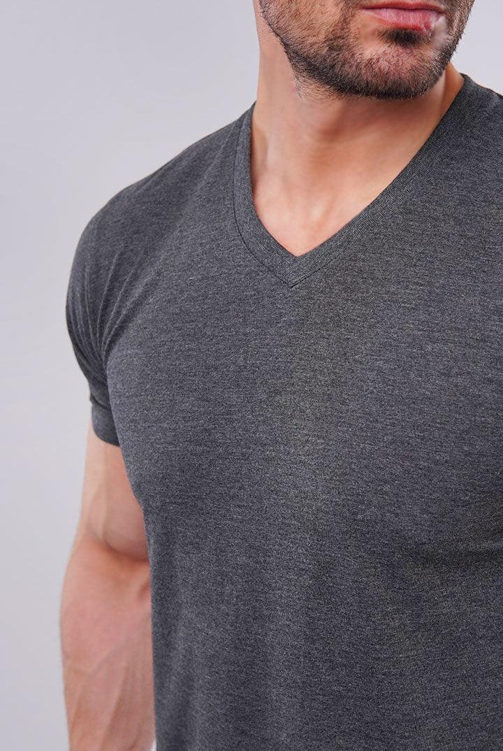Basic V-Neck - Charcoal - Mendeez PK