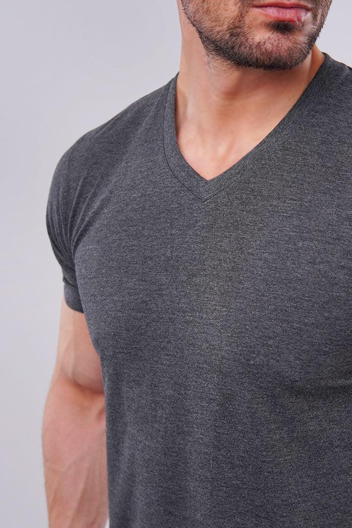 Basic V-Neck - Charcoal - Mendeez PK