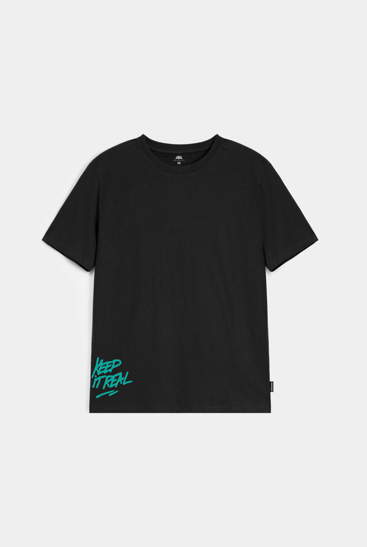 Printed Graphic Tee - Black - Mendeez