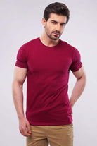 Basic Crew Neck - Burgundy - Mendeez PK
