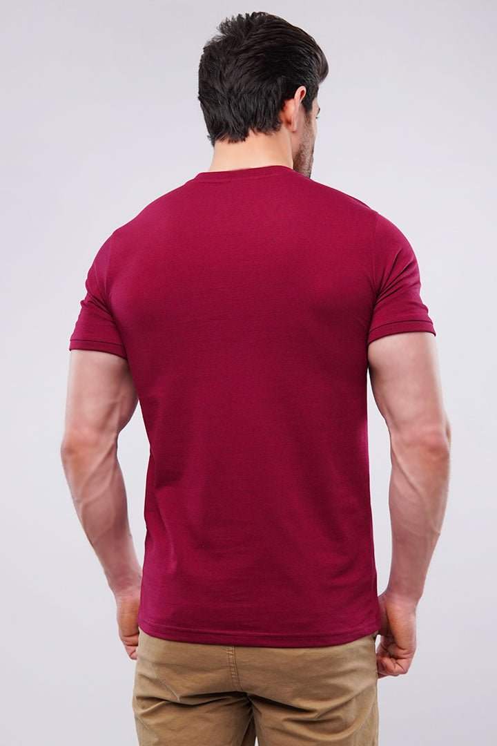 Basic Henley - Burgundy - Mendeez PK
