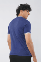 Navy Pique Henley T-shirt - Mendeez PK