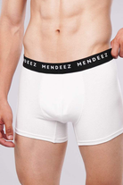 Boxer Trunks - White, Heather Grey & Black Pack Of 3 - Mendeez