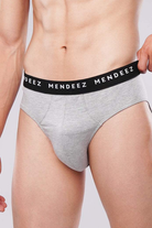Briefs - White, Black & Heather Grey Pack Of 3 - Mendeez