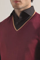 Sweater Vest - Maroon - Mendeez