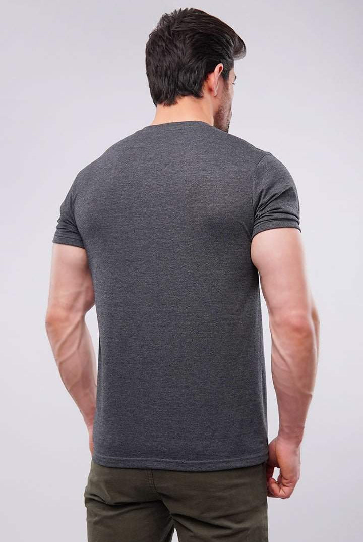 Basic Henley - Charcoal - Mendeez PK
