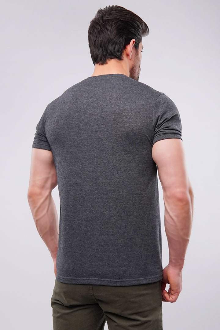 Basic Henley - Charcoal - Mendeez PK