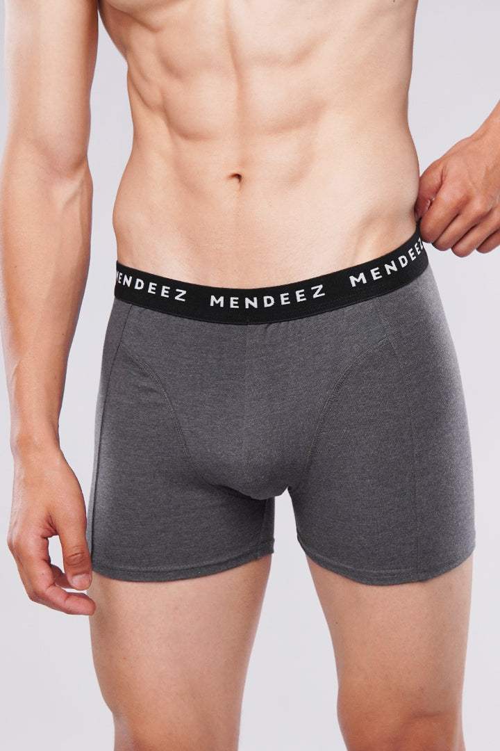 Jacquard Boxer Briefs - Pack of 3 (Black, Charcoal, Navy) - Mendeez PK