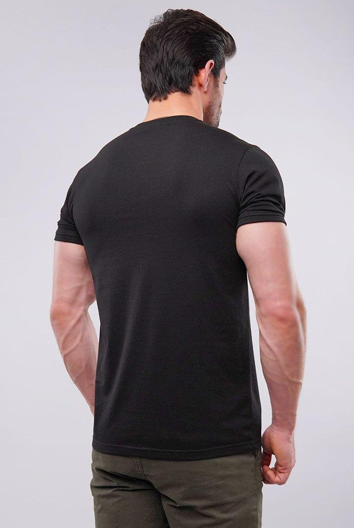 Basic Henley - Black - Mendeez PK