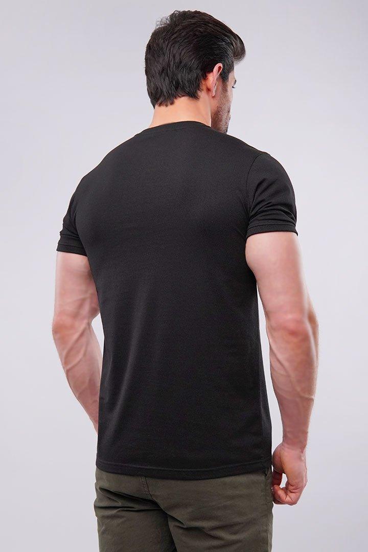 Basic Henley - Black - Mendeez PK