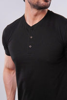 Basic Henley - Black - Mendeez PK