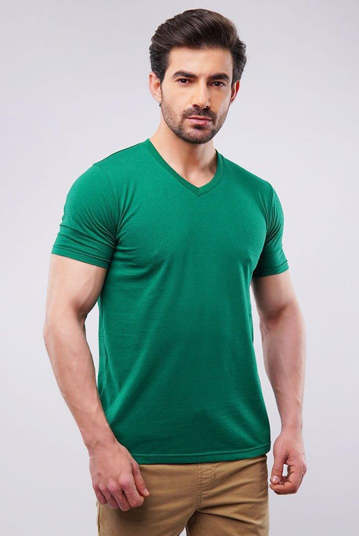 Basic V-Neck - Oxford Green - Mendeez PK