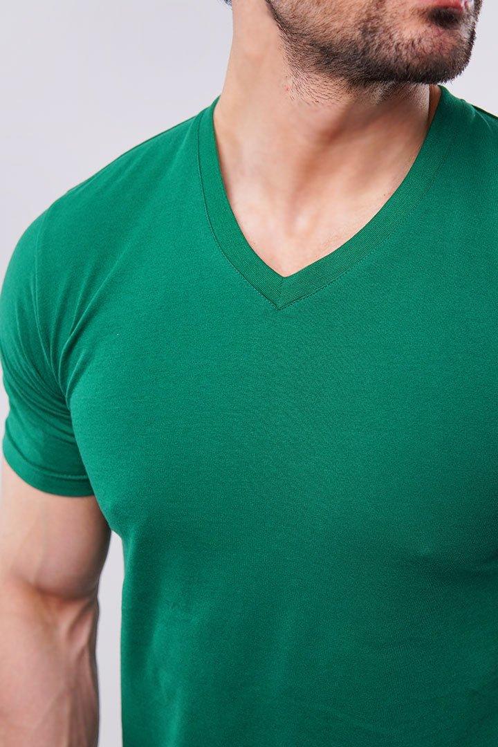 Basic V-Neck - Oxford Green - Mendeez PK