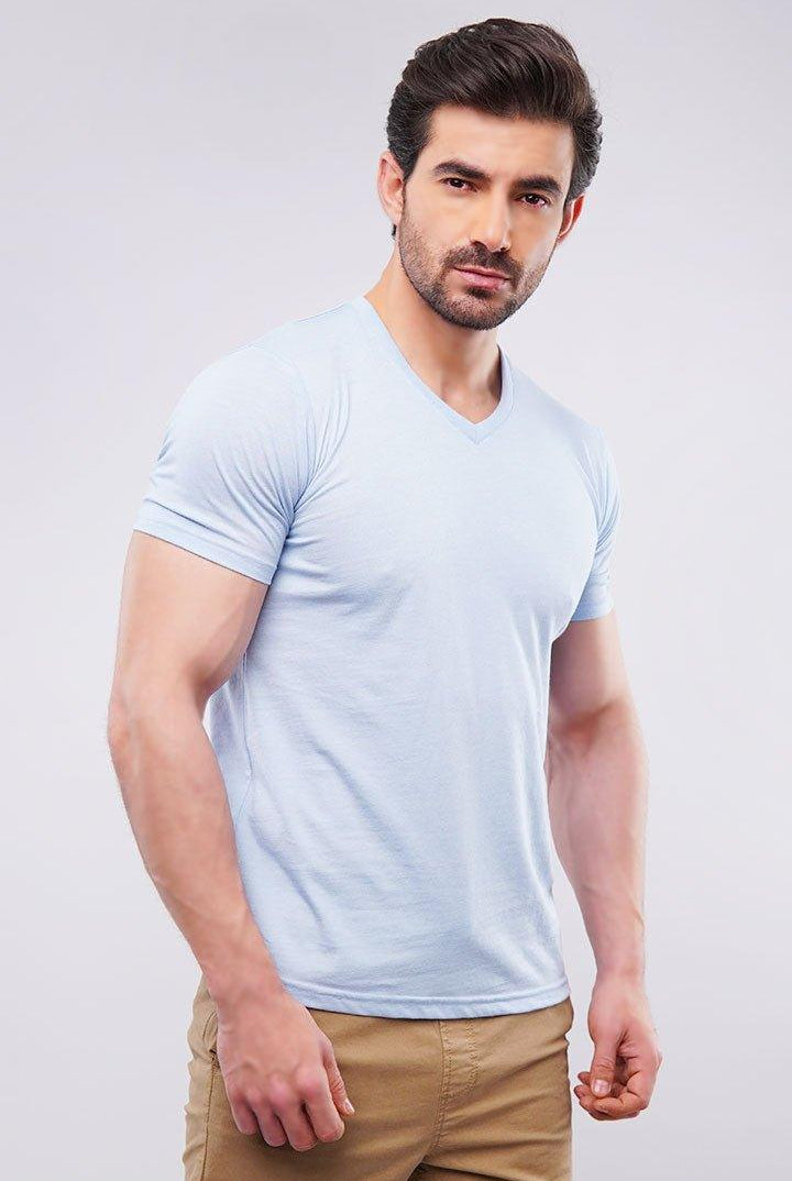 Basic V-Neck - Powder Blue - Mendeez PK
