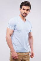 Basic V-Neck - Powder Blue - Mendeez PK