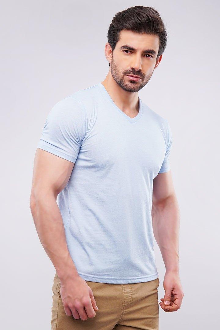 Basic V-Neck - Powder Blue - Mendeez PK