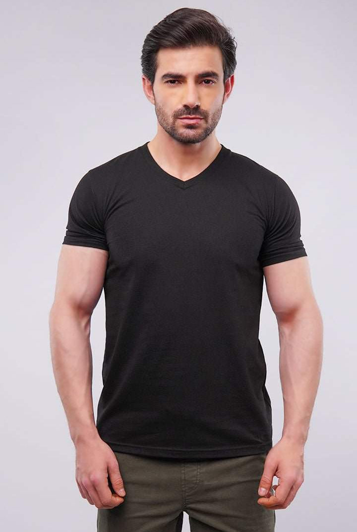 Basic V-Neck - Black - Mendeez PK