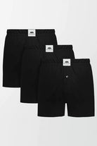 Jersey Boxer Shorts - Black Pack Of 3 - Mendeez