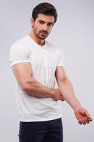 Basic Henley - White - Mendeez PK