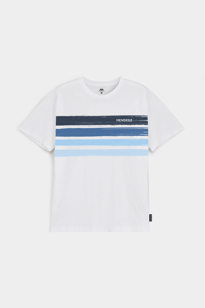 Printed Graphic Tee - White - Mendeez