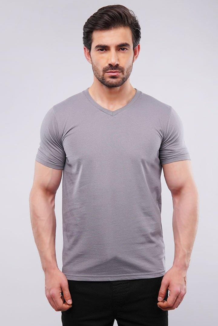 Basic V-Neck - Dark Grey - Mendeez PK